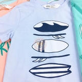H&M 3-pack Cotton T-shirts Wave Rider