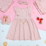 H&M Ruffle-trimmed Dress Light pink
