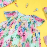 H&M Pleated Dress Florals