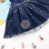 HM Tulle dress with sequins dark blue
