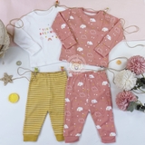 GEORGE Baby Pink Printed Long Sleeve Pyjamas 2 Pack