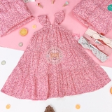 MATALAN Kid Girls Pink Floral Dress