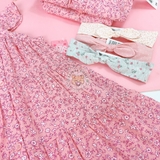 MATALAN Kid Girls Pink Floral Dress