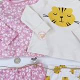 GEORGE Baby Animal Print Long Sleeve Pyjamas 3 Pack