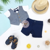 HM T-shirt and shorts Waistcoat print