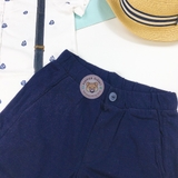 HM T-shirt and Shorts Printed Suspender Motif