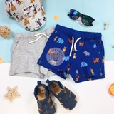 H&M 2-pack Cotton Shorts Blue/animals