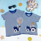 H&M Appliquéd T-shirt Blue/bear