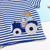 H&M Appliquéd T-shirt Blue/bear