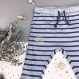HM Baby Striped Blue Cotton Trousers