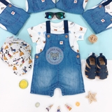 H&M 2-piece Cotton Set White/denim blue