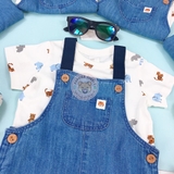 H&M 2-piece Cotton Set White/denim blue
