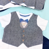 H&M 2-piece Set Dark blue/striped