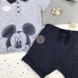 GEORGE Baby Disney Mickey Mouse Navy Polo Shirt and Shorts Outfit
