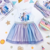 H&M Dress with Tulle Skirt White/Frozen