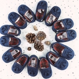 TU Navy & Tartan Tassel Loafers