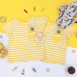 H&M Pocket-detail T-shirt Yellow/koala