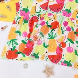 HM Patterned Jersey Dress White/fruit