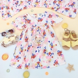 H&M Cotton Dress Natural white/floral