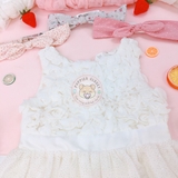 HM Glittery Tulle Dress White