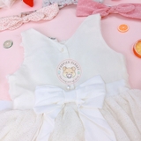 HM Glittery Tulle Dress White