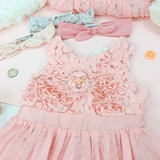 HM Glittery Tulle Dress Light pink