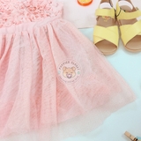 HM Glittery Tulle Dress Light pink