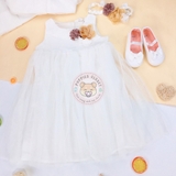 HM Tulle Dress and Hairband White/flowers