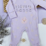 GEORGE Baby Lilac Slogan Sleepsuit and Headband