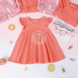 M&S Cotton Dress Coral Mix