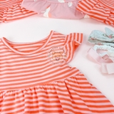 M&S Cotton Dress Coral Mix