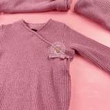 GEORGE Baby Pink Ribbed Wrap Sleepsuit