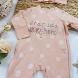 GEORGE Baby Peach Slogan Sleepsuit and Headband