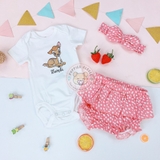 H&M 3-piece Jersey Set Pink/Bambi