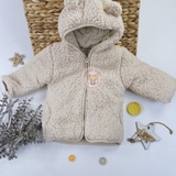 GEORGE Baby Beige Hooded Borg Jacket