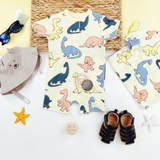 M&S Baby Pure Cotton Dinosaur Romper
