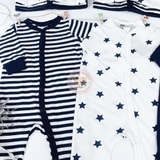 HM 3-pack cotton pyjamas Dark blue/Stars