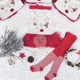 TU Christmas Reindeer Bodysuit, Headband & Tights