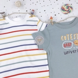 GEORGE Baby Space Theme Printed Short Pyjamas 3 Pack