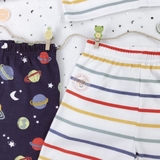 GEORGE Baby Space Theme Printed Short Pyjamas 3 Pack