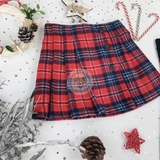 TU Red Tartan Skirt & Navy Tights