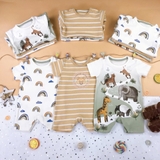 GEORGE Baby Yellow Safari Print Rompers 3 Pack