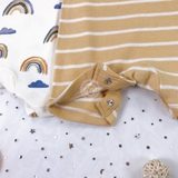 GEORGE Baby Yellow Safari Print Rompers 3 Pack