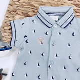 NEXT Baby Baby Romper Polo Mint