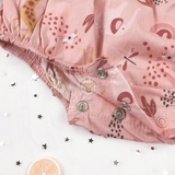 MATALAN Baby Girls Giraffe Print Romper & Headband Set