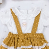 MATALAN Baby Girls Frill Romper & T-Shirt Set