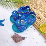 GEORGE Kid Blue Shark Print Beach Sandals
