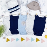 GEORGE Baby Sleeveless Bodysuits 5 Pack