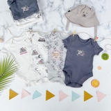 GEORGE Baby Disney Dumbo White Bodysuits 4 Pack
