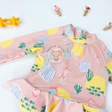 M&S Seahorse Long Sleeve Swimsuit Pink Mix